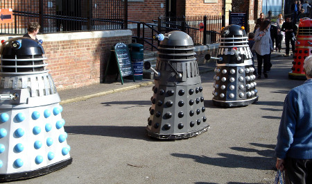Dalek Invasion of Portsmouth 2013: Daleks on parade.