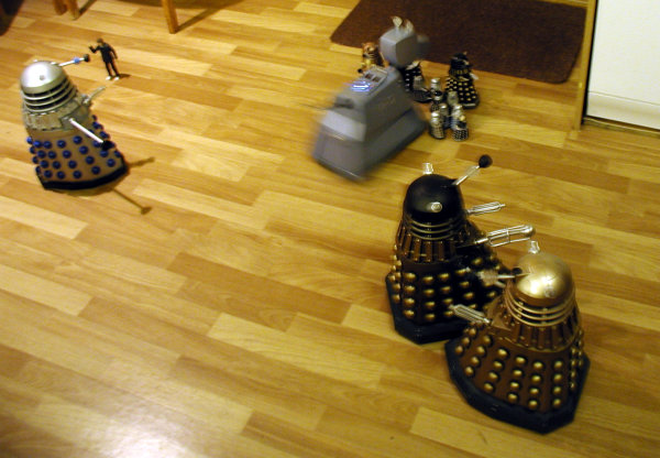 Dalek Vs. Dalek - The sprint decends into chaos...