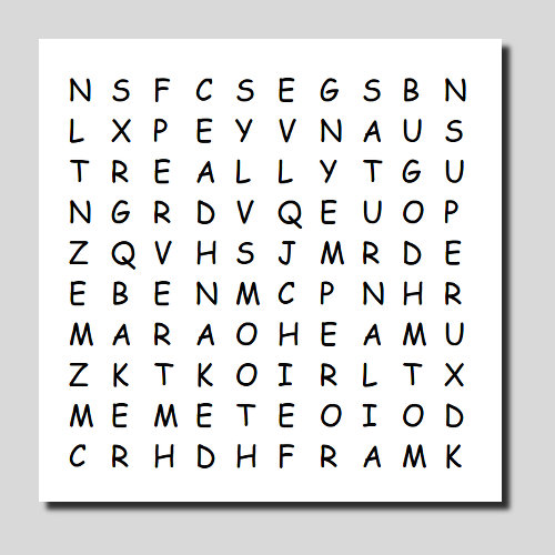 Chief Inspector Grey-um #2 - Fourth word search puzzle.