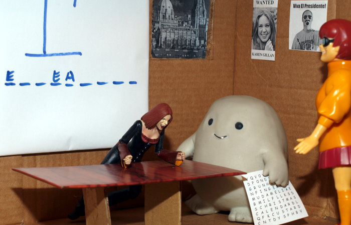 Chief Inspector Grey-um #2 - Back in the office, they find Vampire Willow, looking upset and with another puzzle.