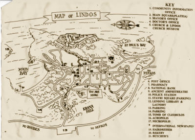 A Map of Lindos, Rhodes