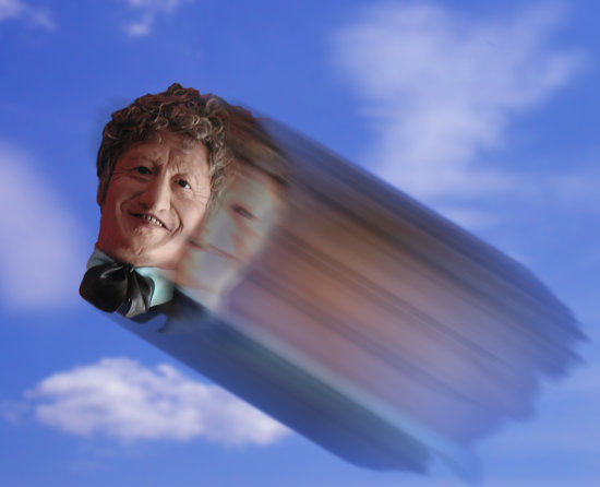 The Doctor's Head goes for a Roll - Flying Head!